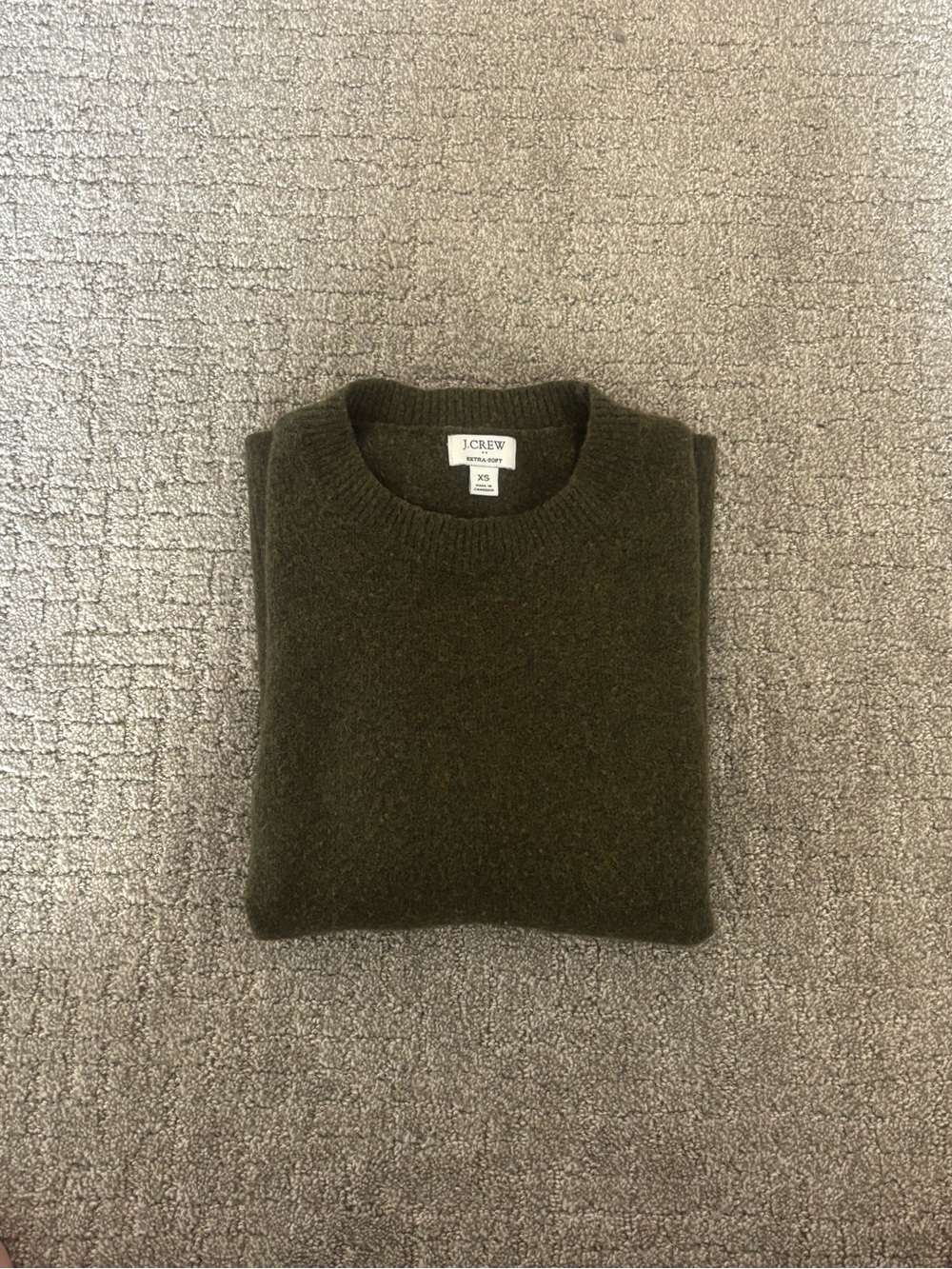 J. Crew | Extra Soft Crewneck Sweater in Olive | Size XS - Picture 8 of 8
